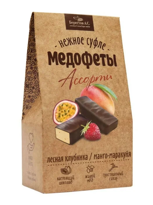  Берестов Медофеты Манго маракуйя и клубникой,150г    в Коряжме
