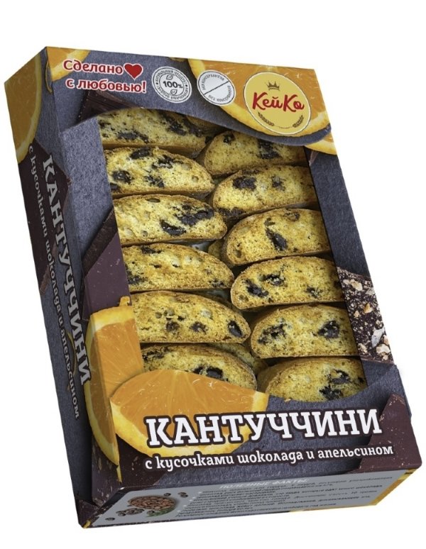 №3 Кей Ко Кантуччини с кусочками шоколада и апельсином, 200г   в Коряжме